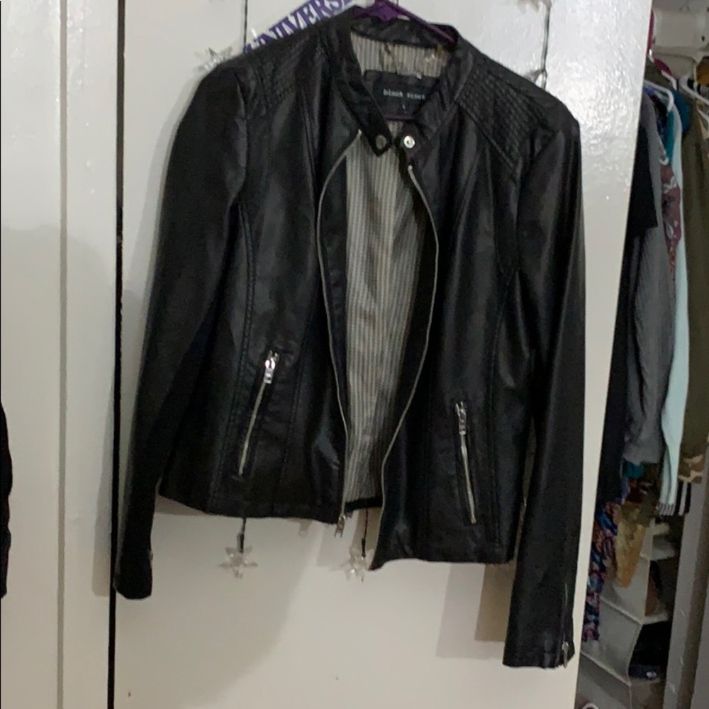 Black Moc leather jacket